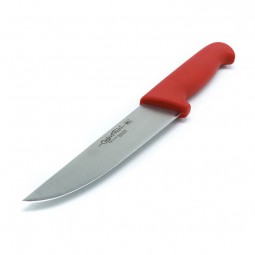 Butcher Knife Straight Red Handle 180Mm