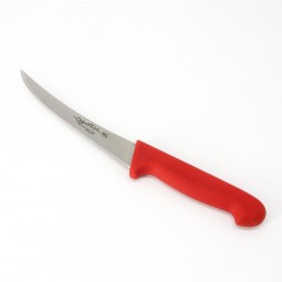 Boning Knife Narrow Curved Blade Red Handle 152Mm