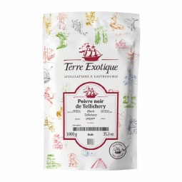 BLACK TELLICHERY PEPPER (1KG) - TERRE EXOTIQUE