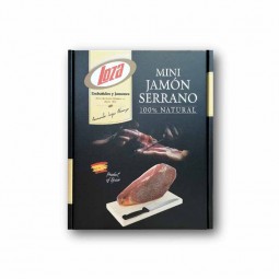 Mini Jamon Serrano 100% Natural (Ham + Carving Station + Knife) ~ 1Kg/Box - Loza