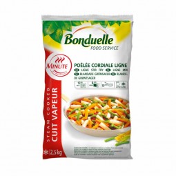 Rau củ hỗn hợp đông lạnh 2.5kg(Cà rốt/Cần tây/Đậu/Hành tây) - Bonduelle