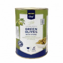 Green Olives With Stone 4kg - Metro Chef