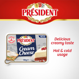Phô mai Cream Cheese (180g) - President HSD 26/12/22