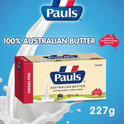 Butter Unsalted (227g) - Pauls EXP 21/10/2022