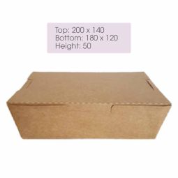 Kraft Box Flat Top (1200ml)300 - HRK