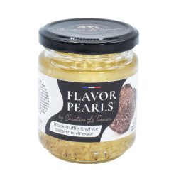 BLACK TRUFFLE AND WHITE BALSAMIC VINEGAR FLAVOR PEARLS (200G) - LE TENNIER