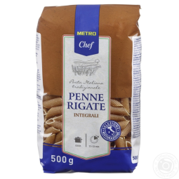 Penne Rigate Whole Wheat (500G) - Metro Chef