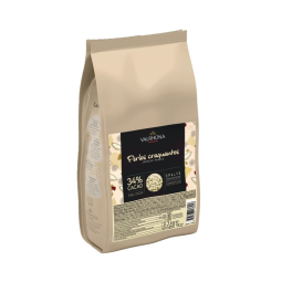 Sôcôla trắng nhân bánh quy ngũ cốc - craquantes crunchy pearls white chocolate opalys 3kg