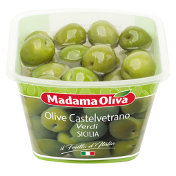 Olives Green Castelverrano (with stone) (250g) - Madama Oliva