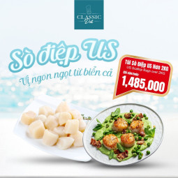 Sò Điệp - Us Scallops Iqf U-10 (~20Pc/Kg) (2.27Kg) - Geller