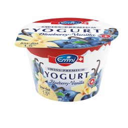 Swiss Premium Yogurt Blueberry & Vanilla (100g) - Emmi | EXP 19/11/2025