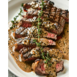 Combo Grilled Ribeye with Cognac Mustard Cream Sauce