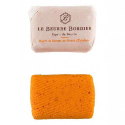 Churned Butter Salted With Espelette Pepper (125g) - Bordier