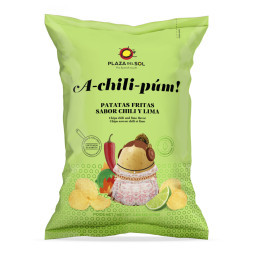 Snack khoai tây - Plaza del Sol - Potato Chips with Chili And Lime Flavor 115g | EXP 19/08/2026