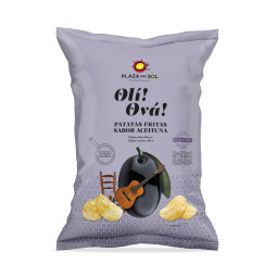 POTATO CHIPS BLACK OLIVES (115G) - PLAZA DEL SOL