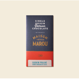Cashew Praline 65% Dark Chocolate Exclusive Bar (80g) - Marou | EXP 16/04/2026