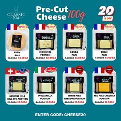 MUA CHEESE THẢ GA, KHÔNG LO VỀ GIÁ
🔥Giảm 20% cho tất cả các loại phô mai cắt sẵn Classic Deli🔥

👉 Nhập ngay mã code: 𝐂𝐇𝐄𝐄𝐒𝐄𝟐𝟎

Để chiều chuộng những tâm hồn yêu phô mai, Classic Deli mang đến cho bạn các loại phô mai với số lượng nhỏ cực kì thuận tiện!

📍Các loại Phô Mai được cắt sẵn có khối lượng 100g & 1kí

Các loại phô mai cao cấp được nhập khẩu nay đóng gói với khẩu phần nhỏ thuận tiện:
📍Phô mai nhập khẩu chất lượng cao
📍Tối ưu tài chính, tránh lãng phí
📍Đảm bảo vệ sinh an toàn thực phẩm
📍Bao bì thân thiện với môi trường -  0% plastic (by HRK)

Mua ngay tại:
https://classicdeli.vn/.../en/168-cutting-room-s-selection

…
𝐂𝐚𝐥𝐥𝐢𝐧𝐠 𝐚𝐥𝐥 𝐜𝐡𝐞𝐞𝐬𝐞 𝐥𝐨𝐯𝐞𝐫𝐬 - 𝐂𝐨𝐧𝐯𝐞𝐧𝐢𝐞𝐧𝐭 𝐒𝐦𝐚𝐥𝐥 𝐏𝐨𝐫𝐭𝐢𝐨𝐧 𝐂𝐡𝐞𝐞𝐬𝐞!
Classic Deli reminds you that we have a variety of pre-cut cheeses and 🔥20% off!🔥

👉 Enter code: 𝐂𝐇𝐄𝐄𝐒𝐄𝟐𝟎

There is a wide selection of types of cheeses to choose from, all in convenient small servings and packaged in eco-friendly packaging!

📍Sizes range from 100g to 1kg.

What this means to you:
📍Financial optimization
📍High quality cheeses
📍Avoid food waste - especially with it’s eco-friendly packaging - 0% plastic!

 Buy now at:
https://classicdeli.vn/.../en/168-cutting-room-s-selection