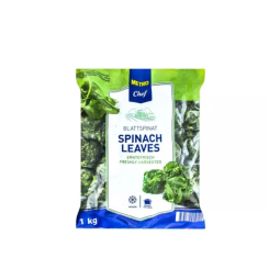 SPINACH LEAFES PORTIONED FRZ (1KG) - METRO CHEF
