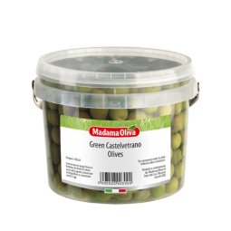 Madama Oliva - Oliu xanh Castelvetrano ngâm nước muối (có hạt) (2kg)