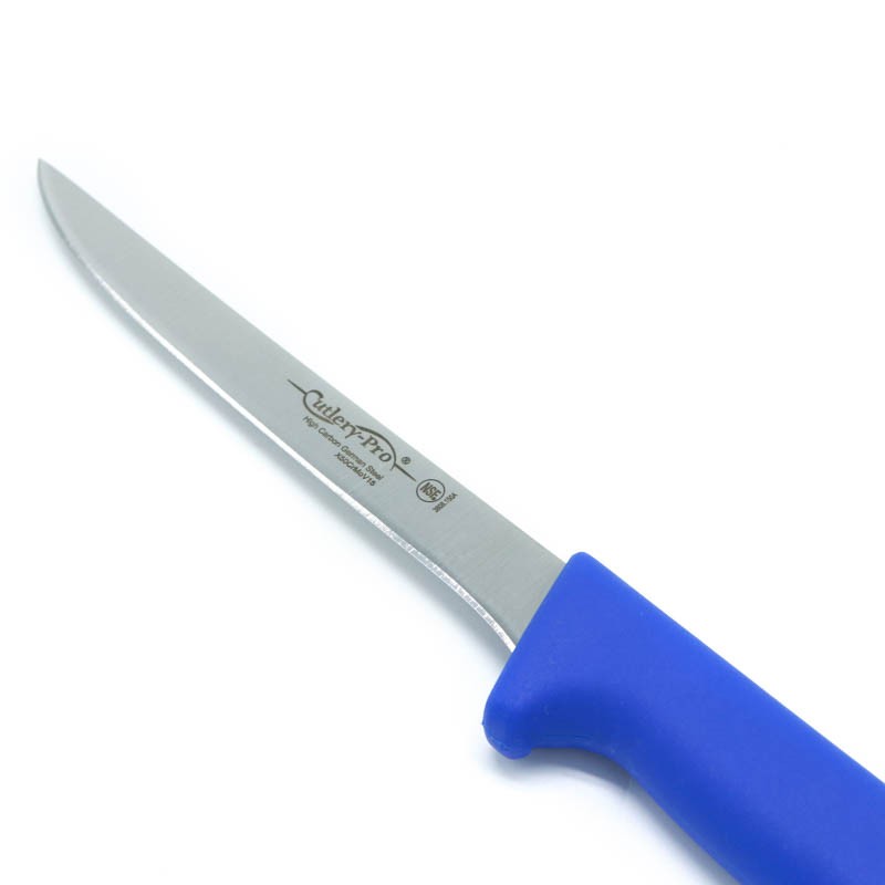 Boning Knife Straight & Narrow Blue Handle 152Mm