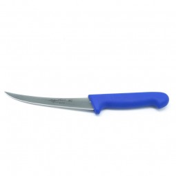 Boning Knife Narrow Curved Blade Blue Handle 152Mm