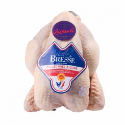 Thịt gà mái nguyên con đông lạnh Mieral-Poulet prêt à cuire surgelé(Volaille de Bresse)1,25-1,35kg