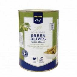 Green Olives With Stone (4Kg) - Metro Chef