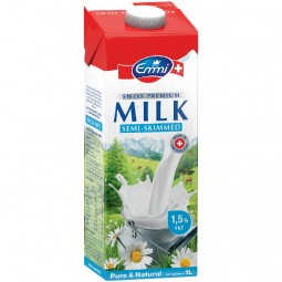 Swiss Milk Premium 1.5% Fat Semi Skimmed (1L) - Emmi | EXP 18/11/2024