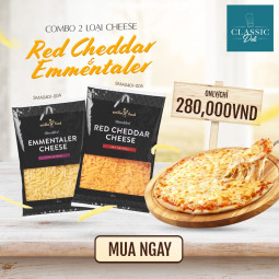 2 Cheese Combo: Red Cheddar & Emmentaler (Shredded)
