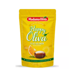PITTED KALAMATA OLIVES WITH ORANGE & WILD FENNEL (80G) - MADAMA OLIVA