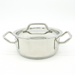 Quantum Pro Shallow Casserole SS 4L with Lid (200xH90mm)