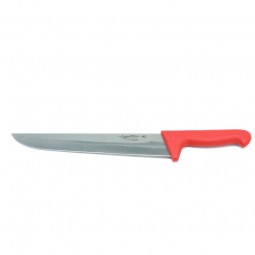 Butcher Knife Straight Red Handle 255Mm