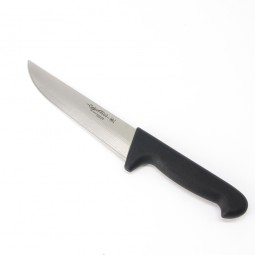 Butcher Knife Straight Black Handle 150Mm