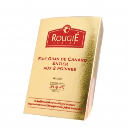 Pate gan vịt-Rougié-FG de canard entier champagne (2%) aux 2 poivres 180g | EXP 29/06/2024