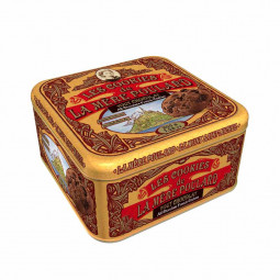Cookies All Chocolate In Iron Box (200G ) - La Mère Poulard