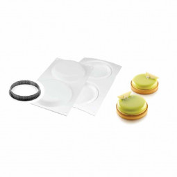 Kit Tart Ring Round (¯105  H17mm, Ring ¯120  H20mm) - Silikomart