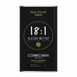 Extra Virgin Olive Oil 18:1 - 100% Cornicabra Black (3L) - Alexis Muñoz