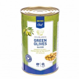 Olive Ngâm Nước Muối – Metro Chef - Green Sliced Olives 4000G