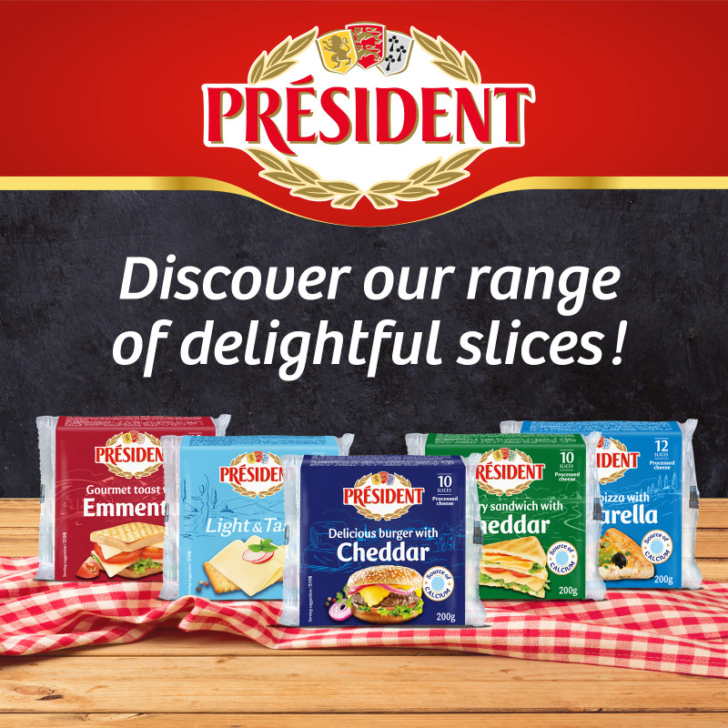 Processed Cheese Emmental Toast 10 Slices (200G) Président
