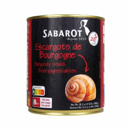 Ốc sên lột vỏ đóng hộp-Sabarot-escargots (snails slakken) 800g