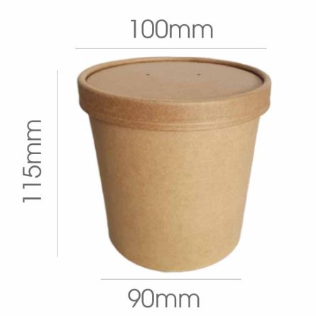 Paper Soup Tubs with Lid (780ml)500 - HRK