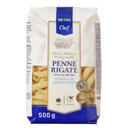 Penne Rigate With 14% Protein (500g) - Metro Chef