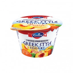 Swiss Greek Yogurt Peach Premium 2% Fat (150G) - Emmi | EXP 28/04/2024