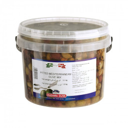 Oliu ngâm n??c mu?i - Pitted Mediterranean Olives (1.8 Kg - 3.1Kg) - Madama Oliva