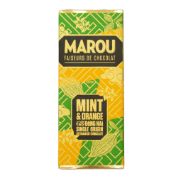 Thanh Sô Cô La - Dark Chocolate Mint & Orange Dong Nai 68% (24G) - Marou