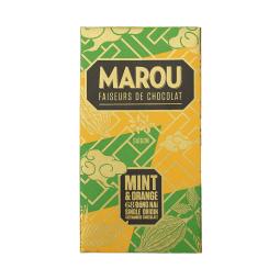 Thanh Sô Cô La - Dark Chocolate Mint & Orange Dong Nai 68% (80G) - Marou