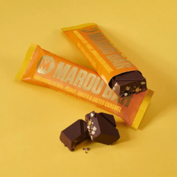 Dark Chocolate 65% Peanuts, Ginger & Salted Caramel (35g) - Marou