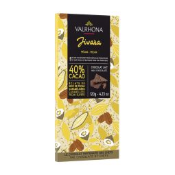 Jivara Caramelized Pecan 40% Milk Chocolate (120G) - Valrhona | EXP 31/12/2023