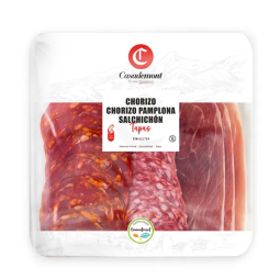 4160 - Tapas Serrano Ham + Chorizo Extra + Salchichon Sliced (150g) - Casademont | EXP 08/11/2025