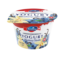 Sữa chua việt quất và vani - Emmi - Swiss Premium Yogurt Blueberry - Vanilla 100g | EXP 18/12/2024